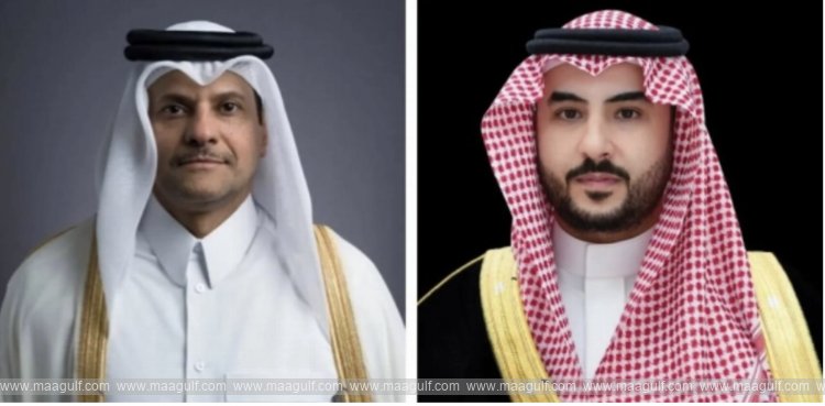 Saudi minister of defense, Qatari deputy PM discuss over phone enhancing defense ties